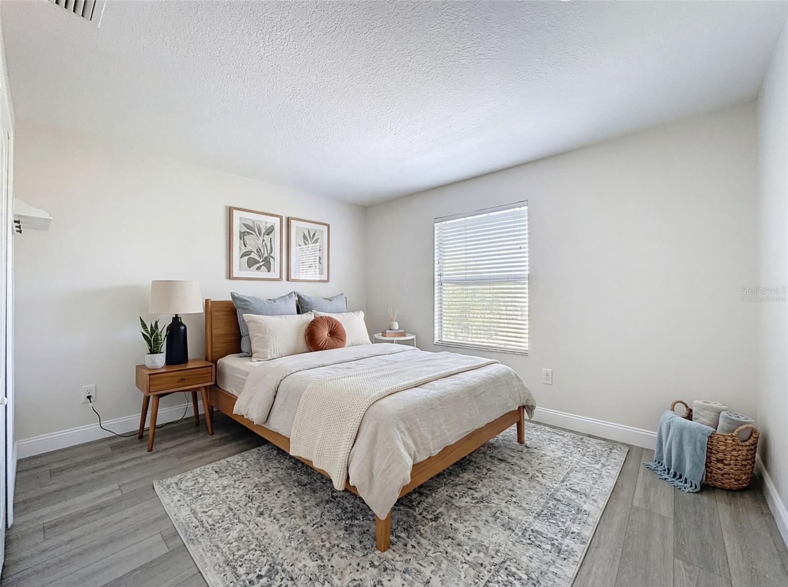 Bedroom virtually staged