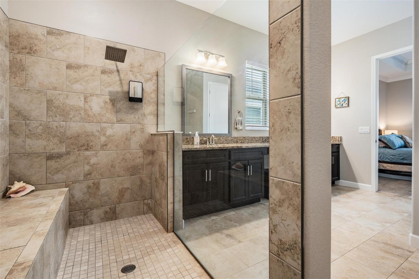 Large walk-in shower