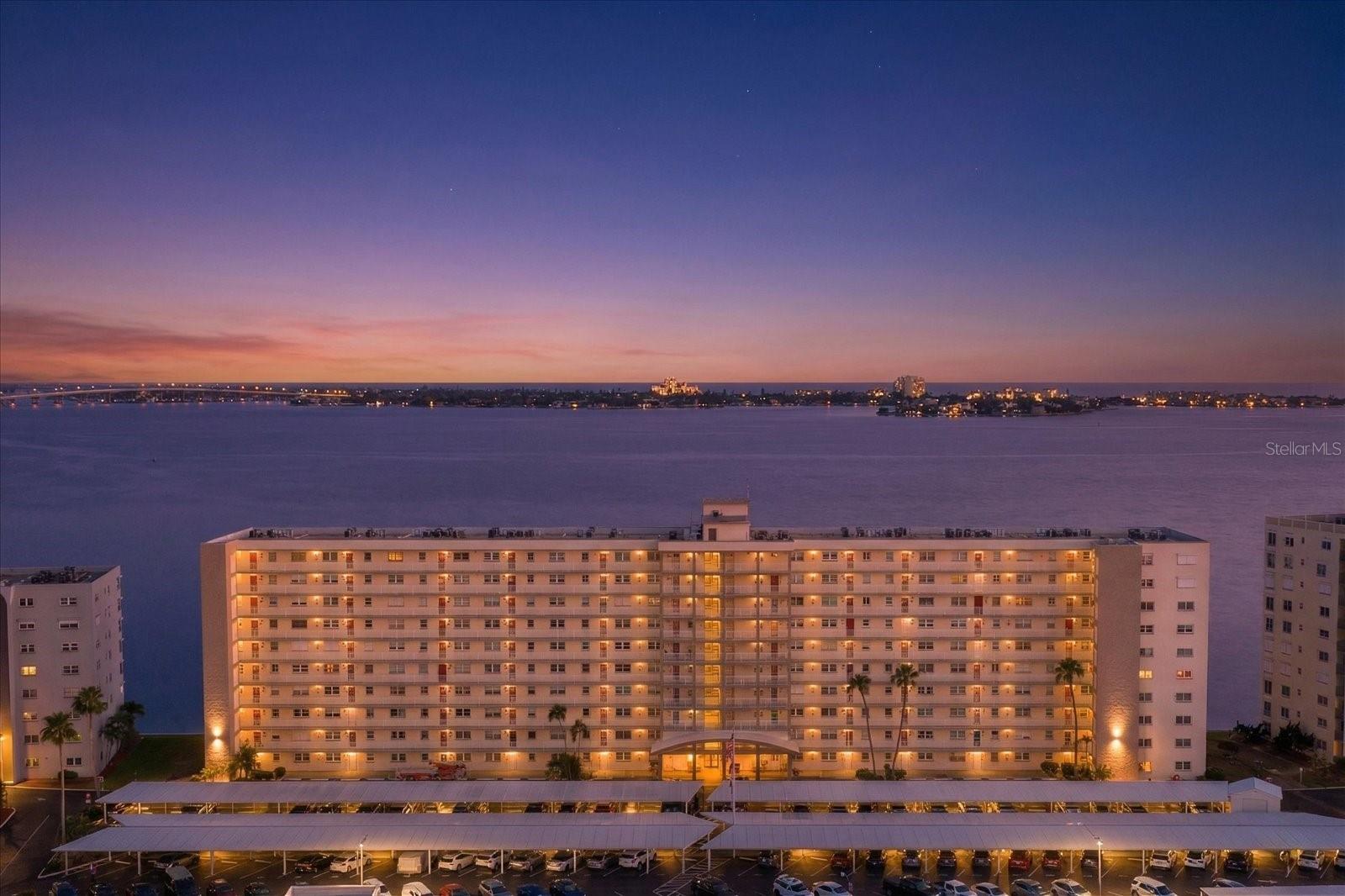 With 180 degree water views you'll enjoy spectacular sunsets and views of the illuminated Don Cesar Hotel.