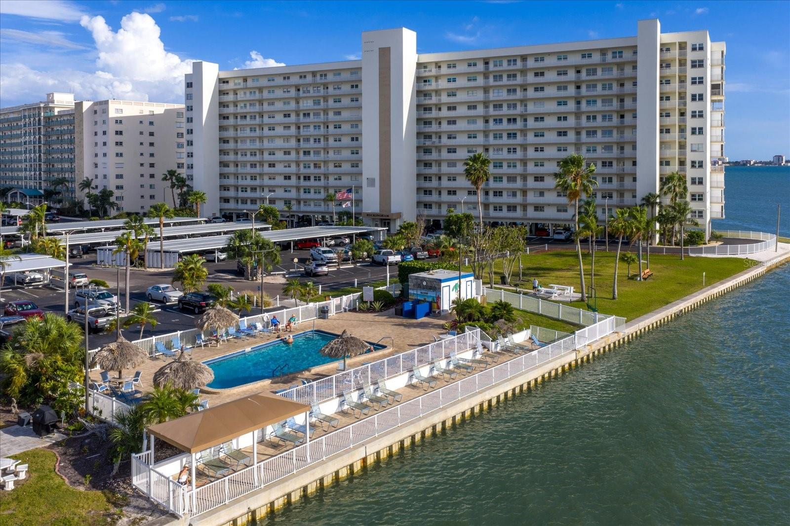 ......and heated swimming pools overlooking the water for year round enjoyment.