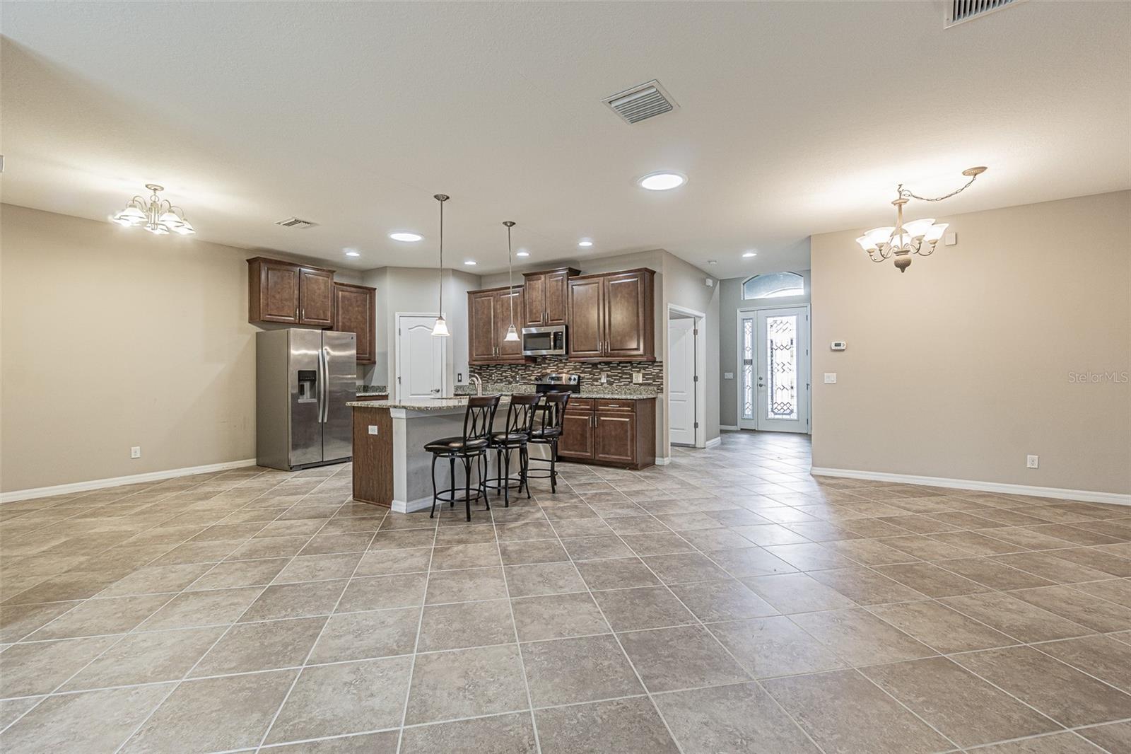 HUGE Great Room/kitchen/dining room combination.