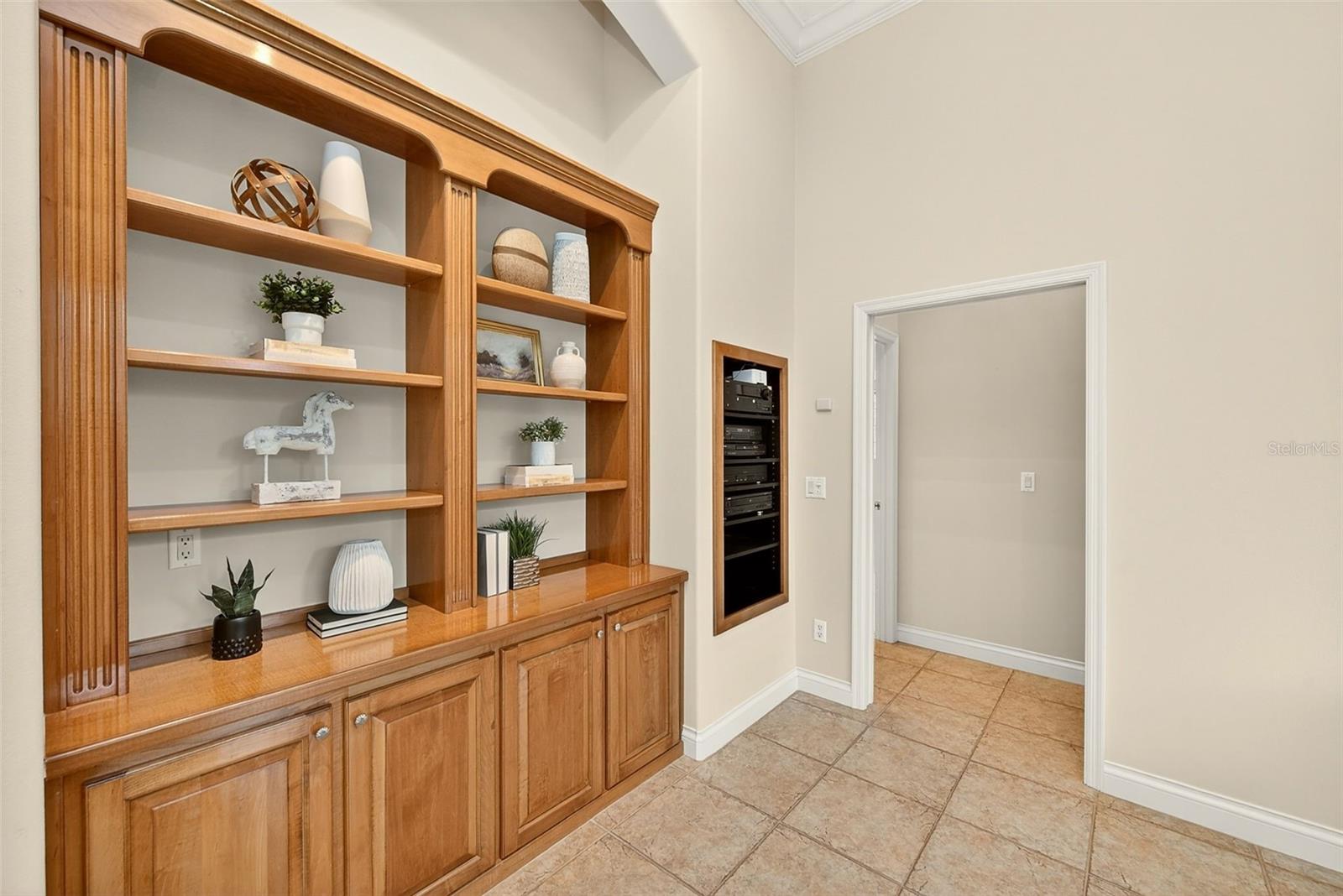 Custom, built-in cabinetry.
