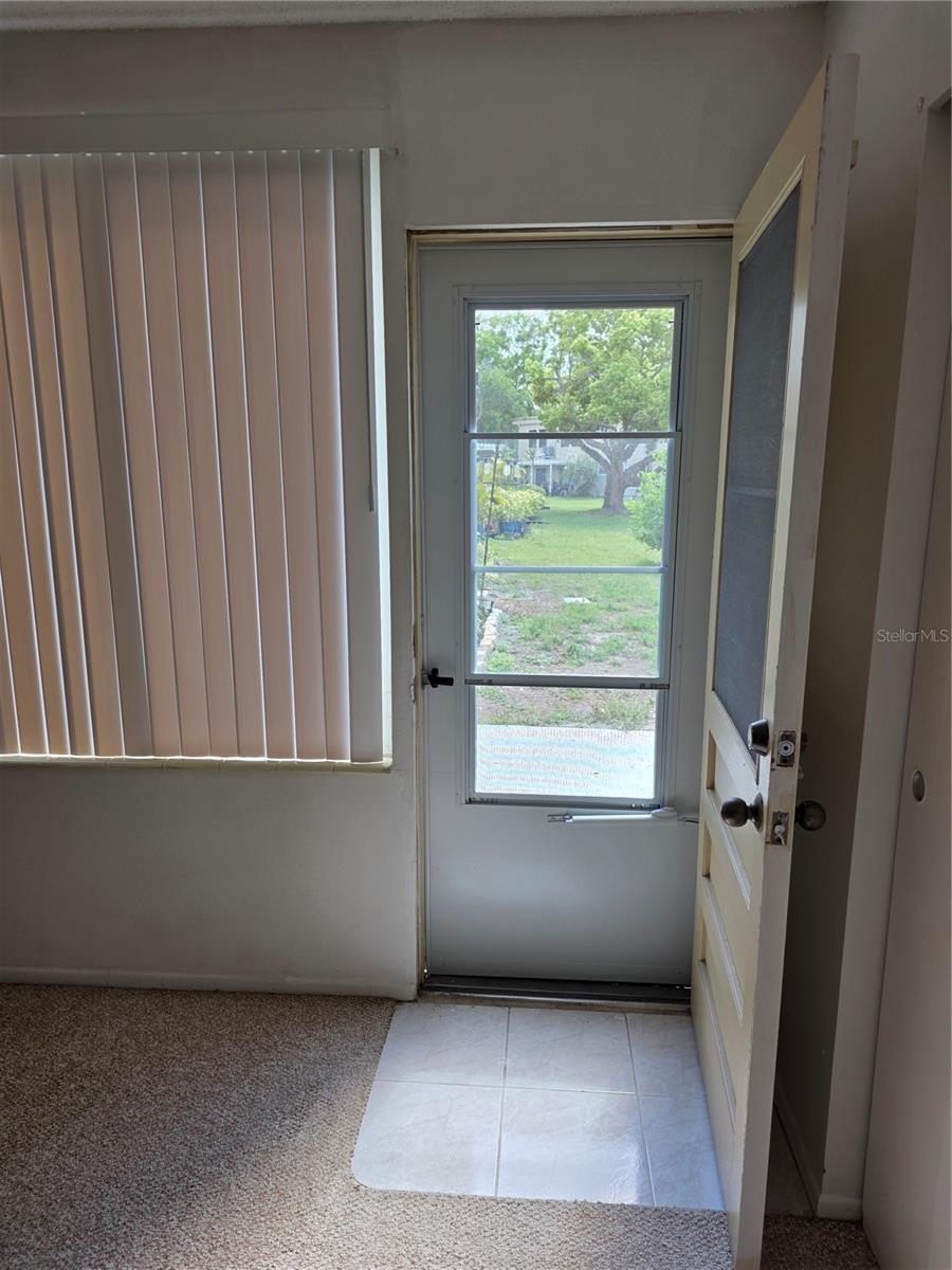Back door off the Florida Room/Family room - Airconditioned space