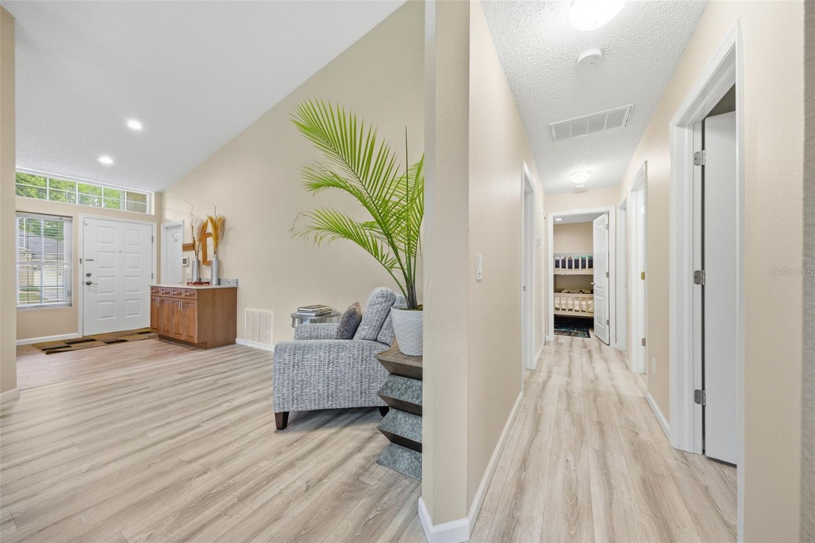 Split plan offers 2 bedrooms & bath away from the Primary suite