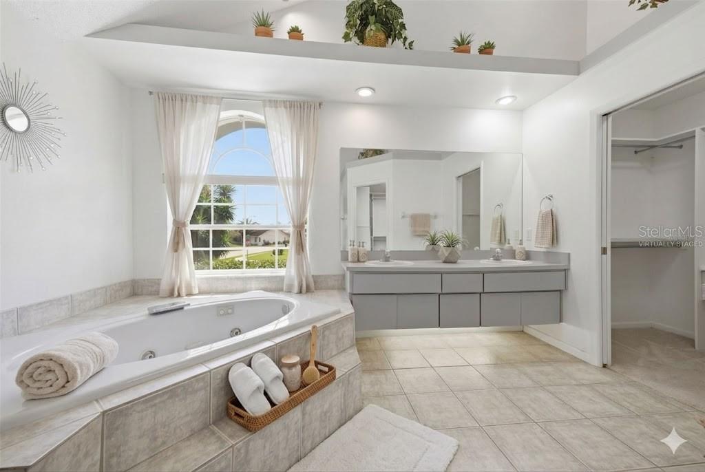 Virtually Staged Primary Bathroom