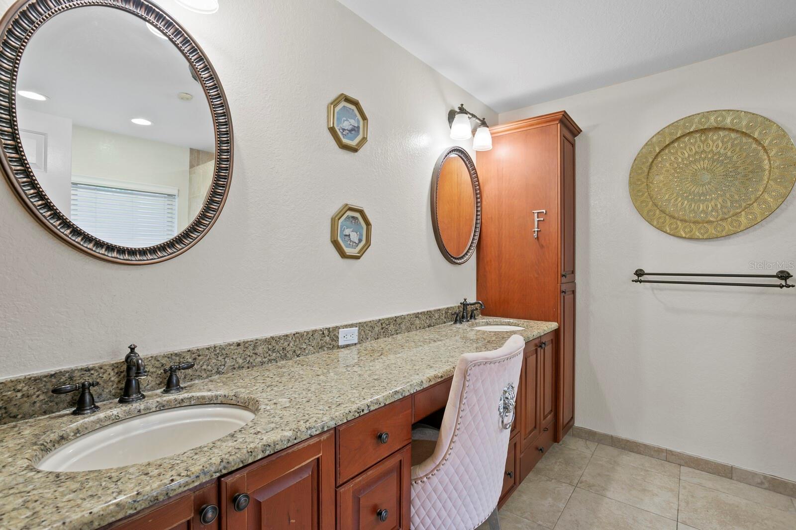 Primary Bathroom with Double Vanity Sinks