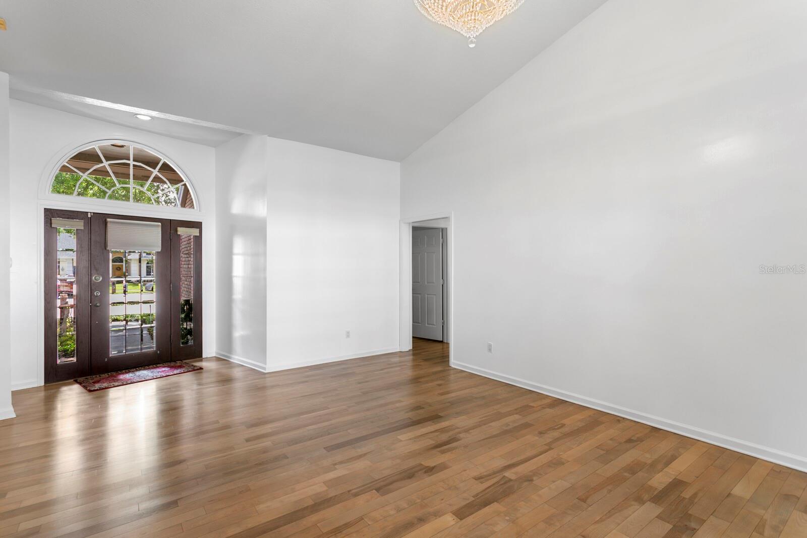 Living Room with Engineered Wood Floors