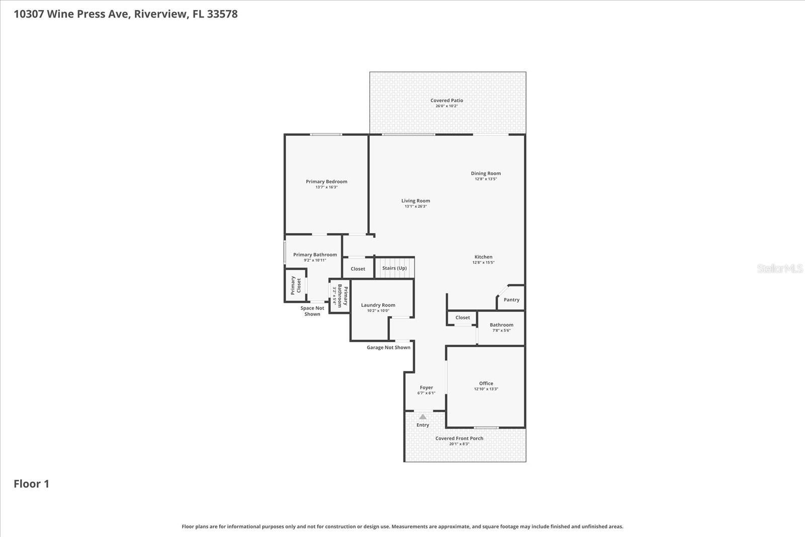 First Floor (Dimensions are estimate)
