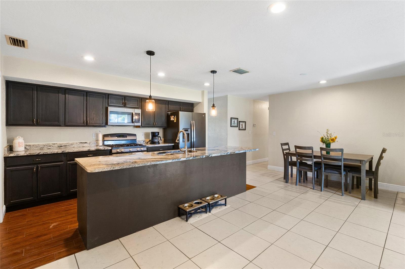 Lots of space for eating and entertaining