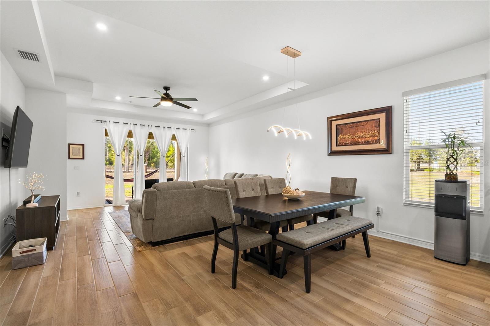Dining area in great room