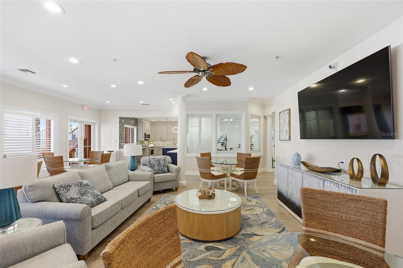 Community room in clubhouse