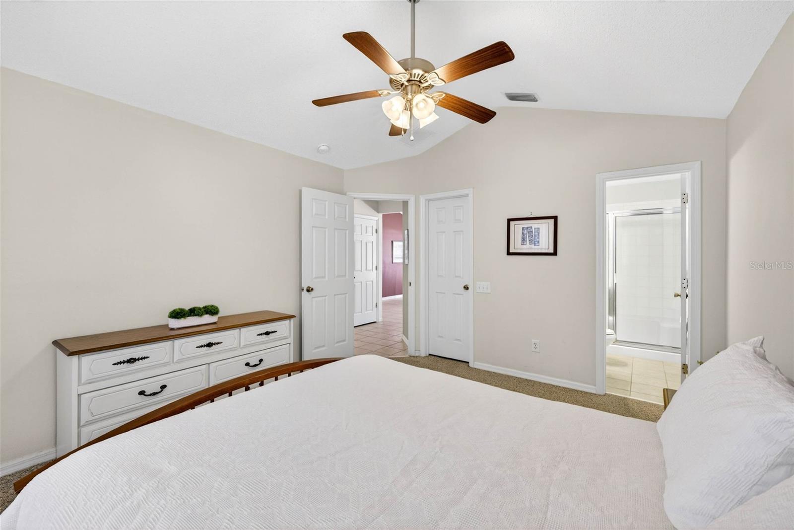 Primary Bedroom with walkin closet