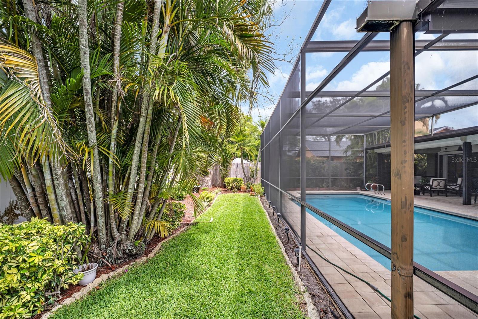 Luchly landscaped backyard