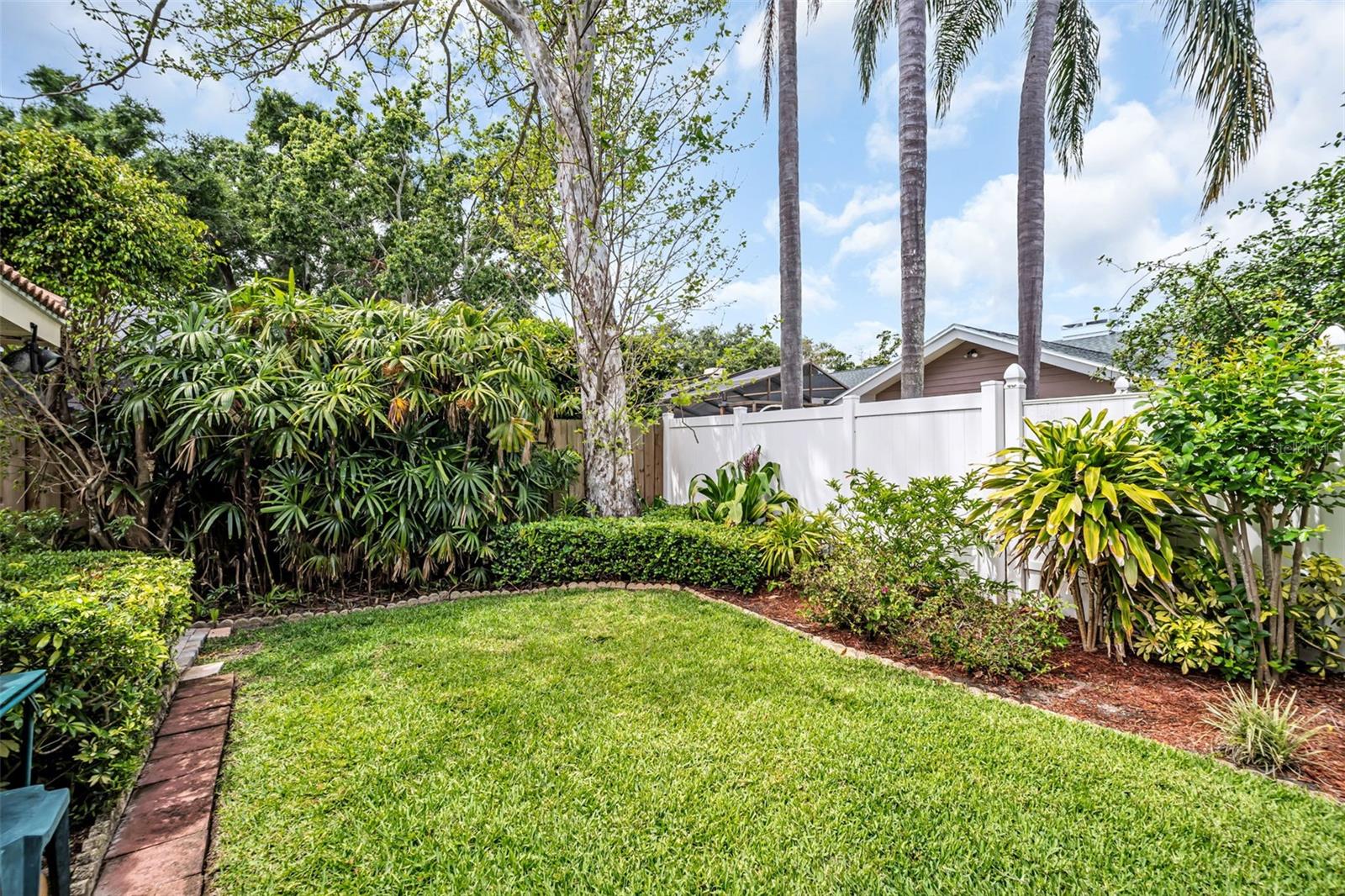 Fully fenced backyard