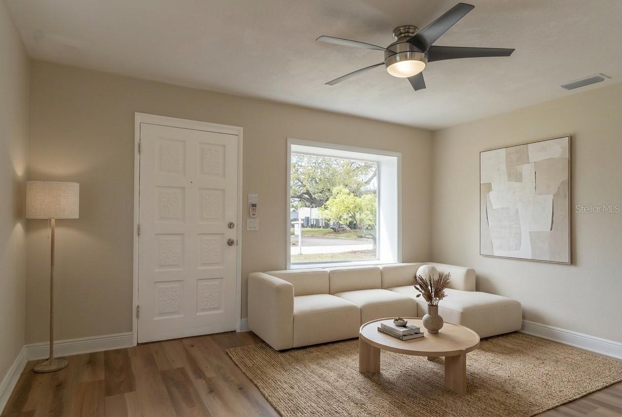 Staged living room