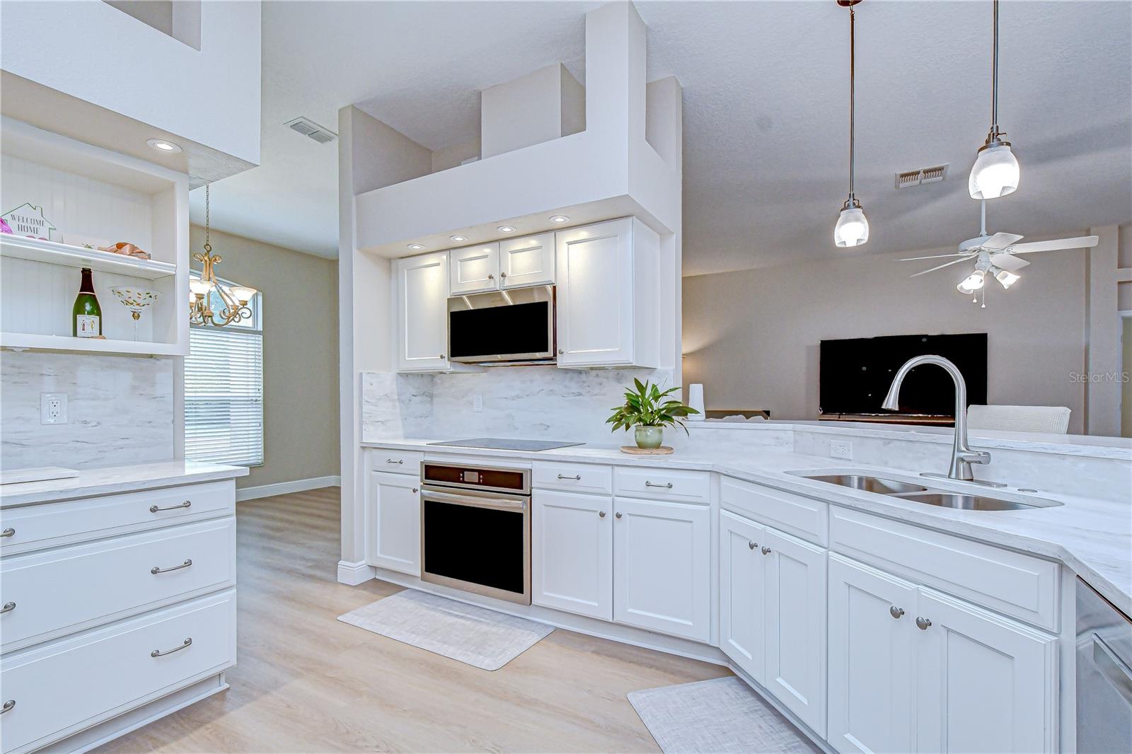 Brand-new quartz countertop