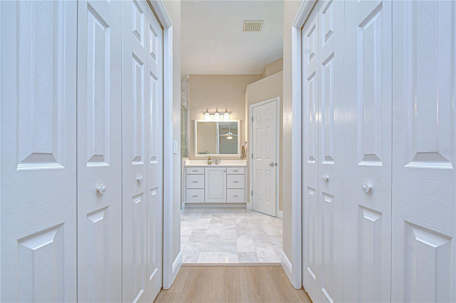 Beautifully remodeled en-suite bathroom.