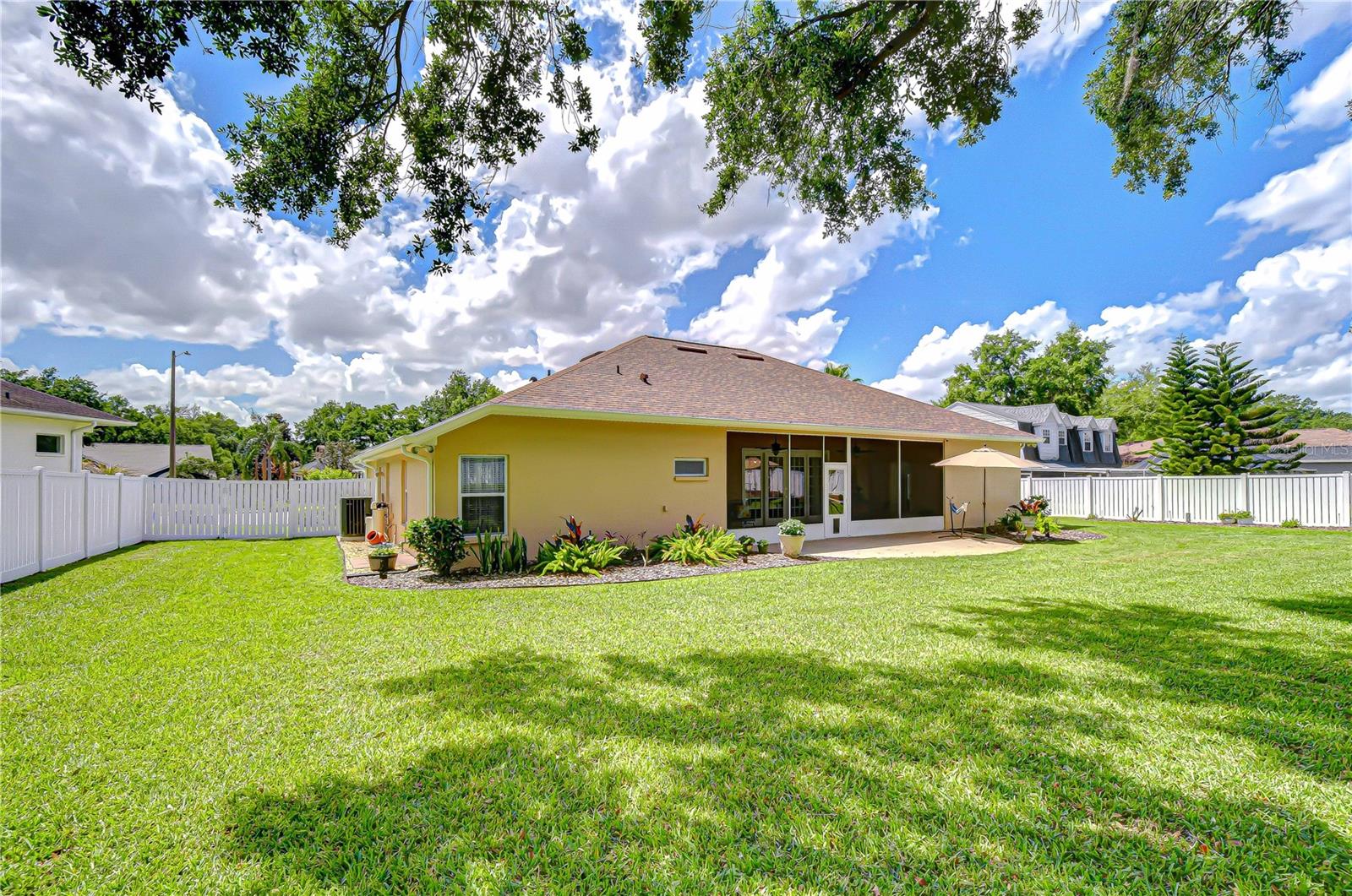 Beautifully landscaped outdoor space.