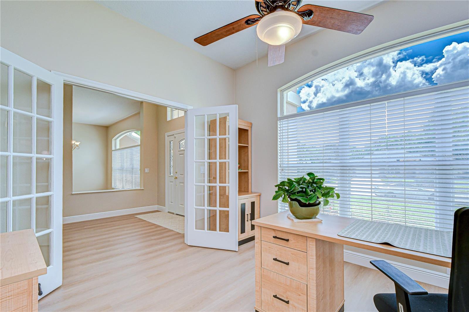 Luxury vinyl flooring flowing throughout the home.