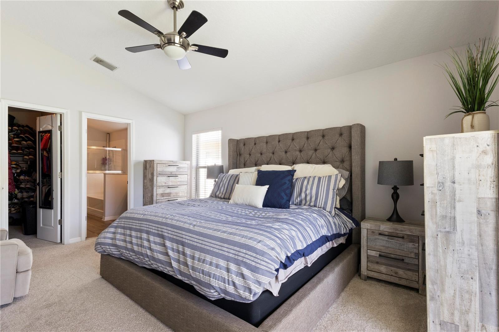 There is an en-suite bathroom and walk-in closet space for added  comfort.