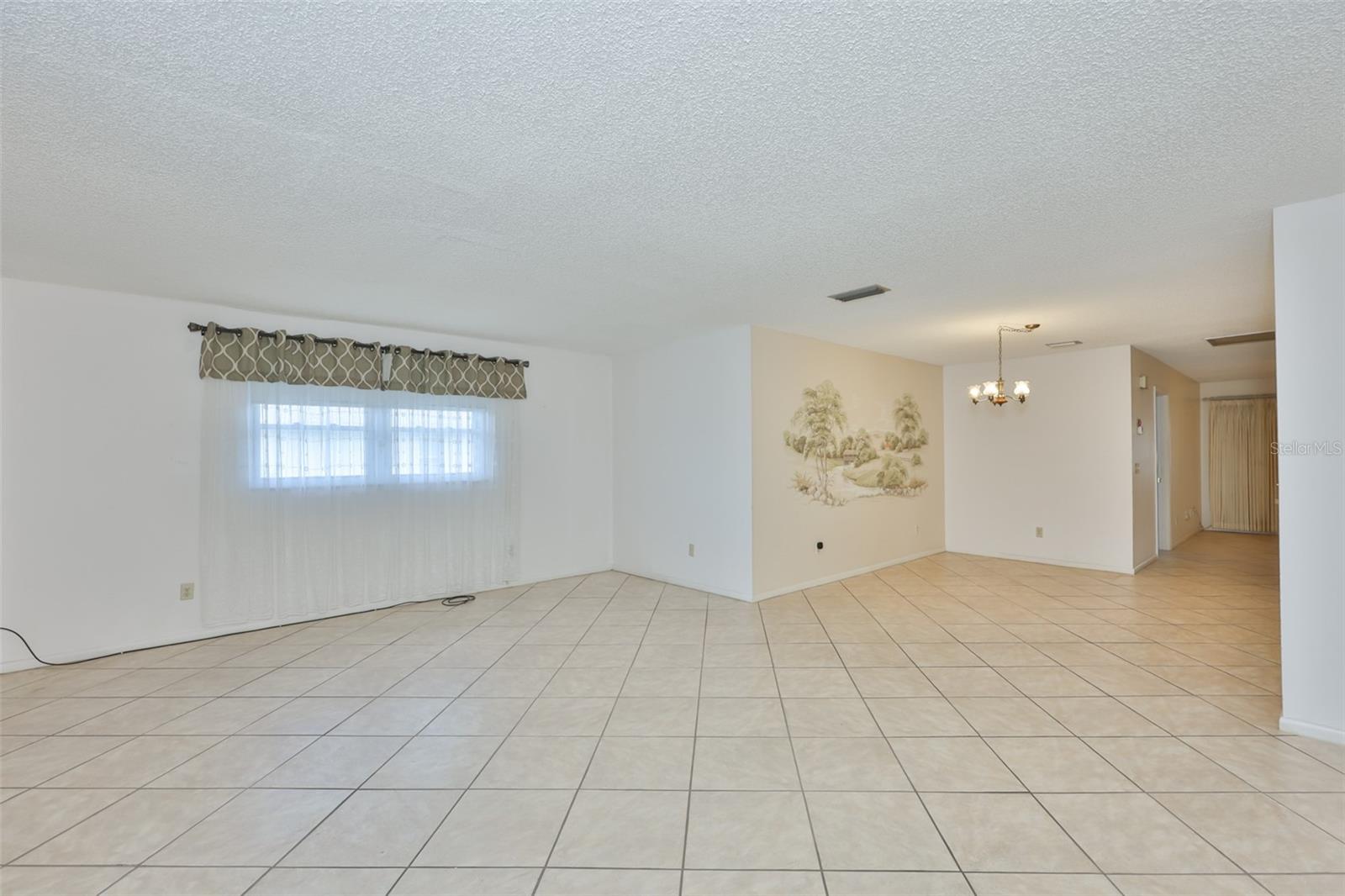 Formal living room and dining area