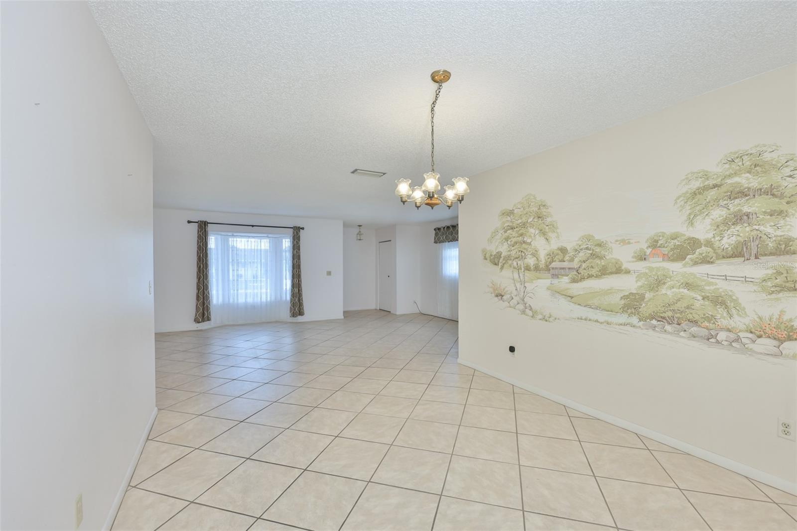 Dining Area will accommodate a large dining set