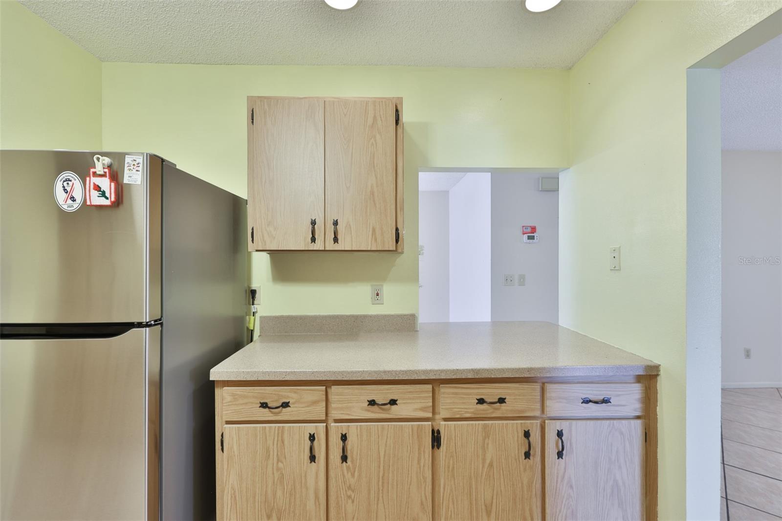 New Refrigerator and pass-through to the dining room