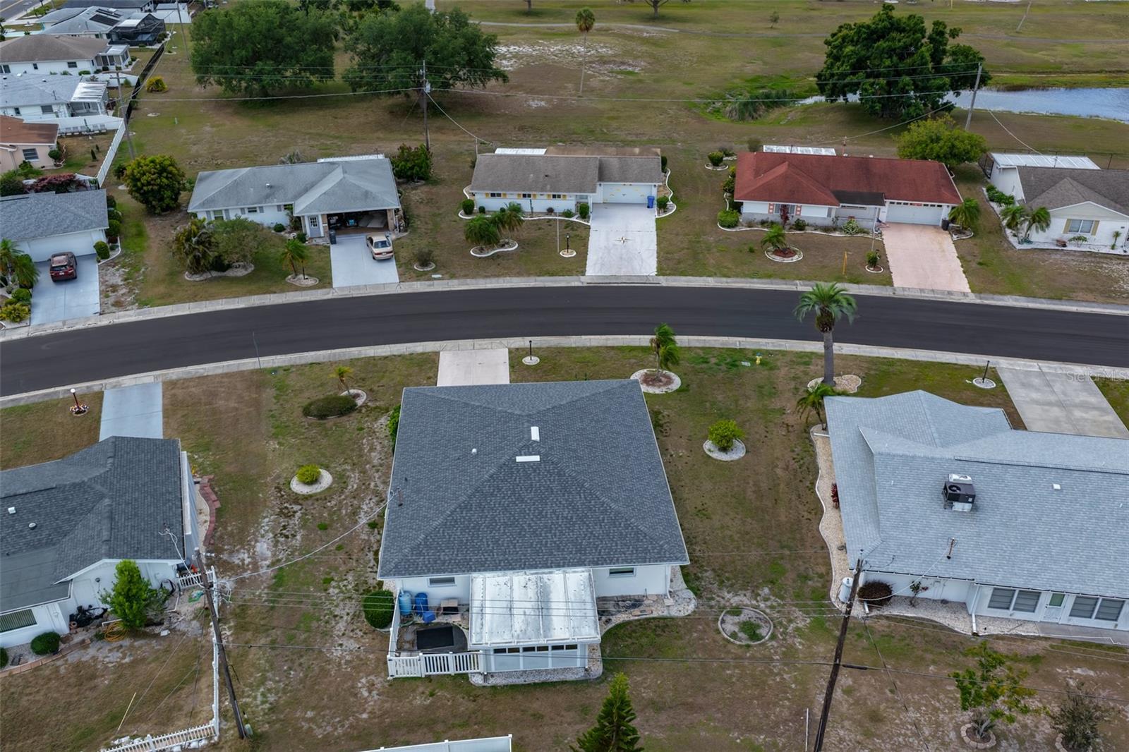 Aerial of back looking south