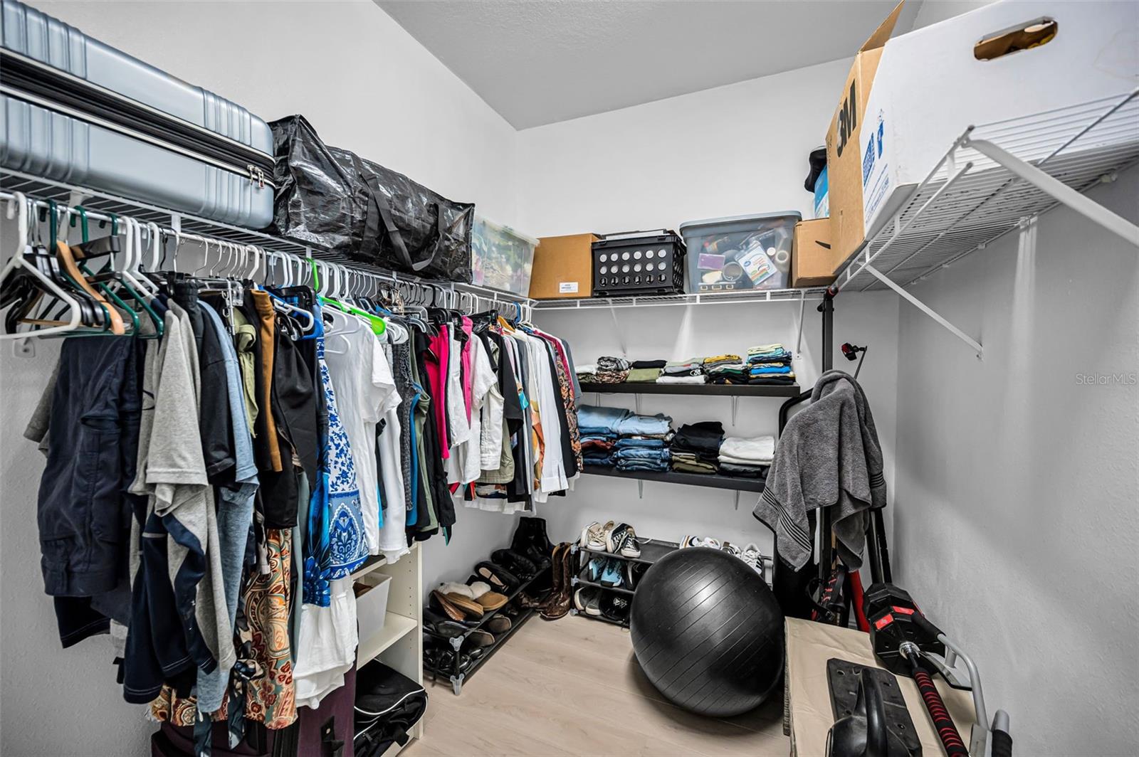 Expansive walk-in closet