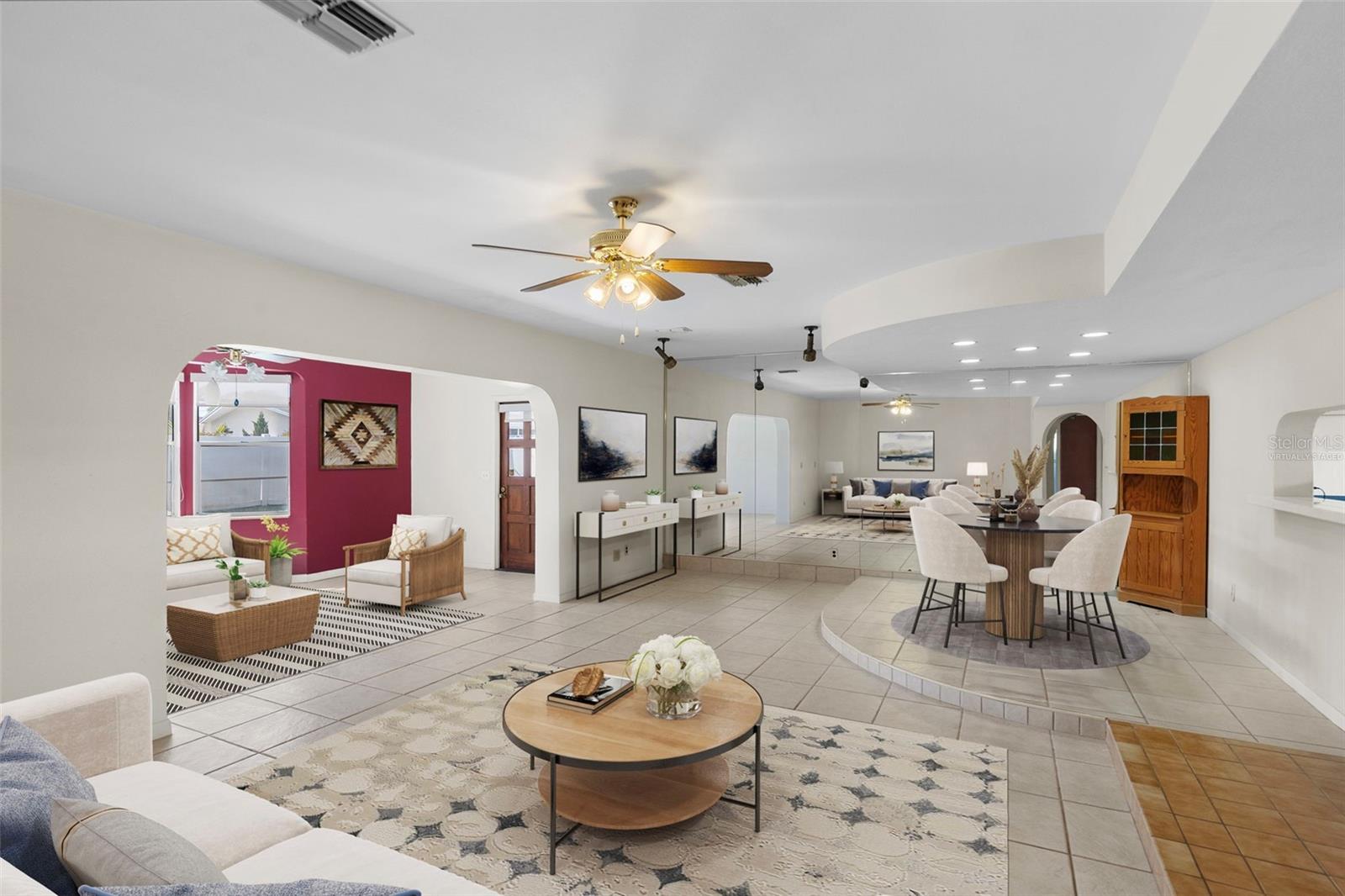 Virtually Staged - Living Room/Dining Room