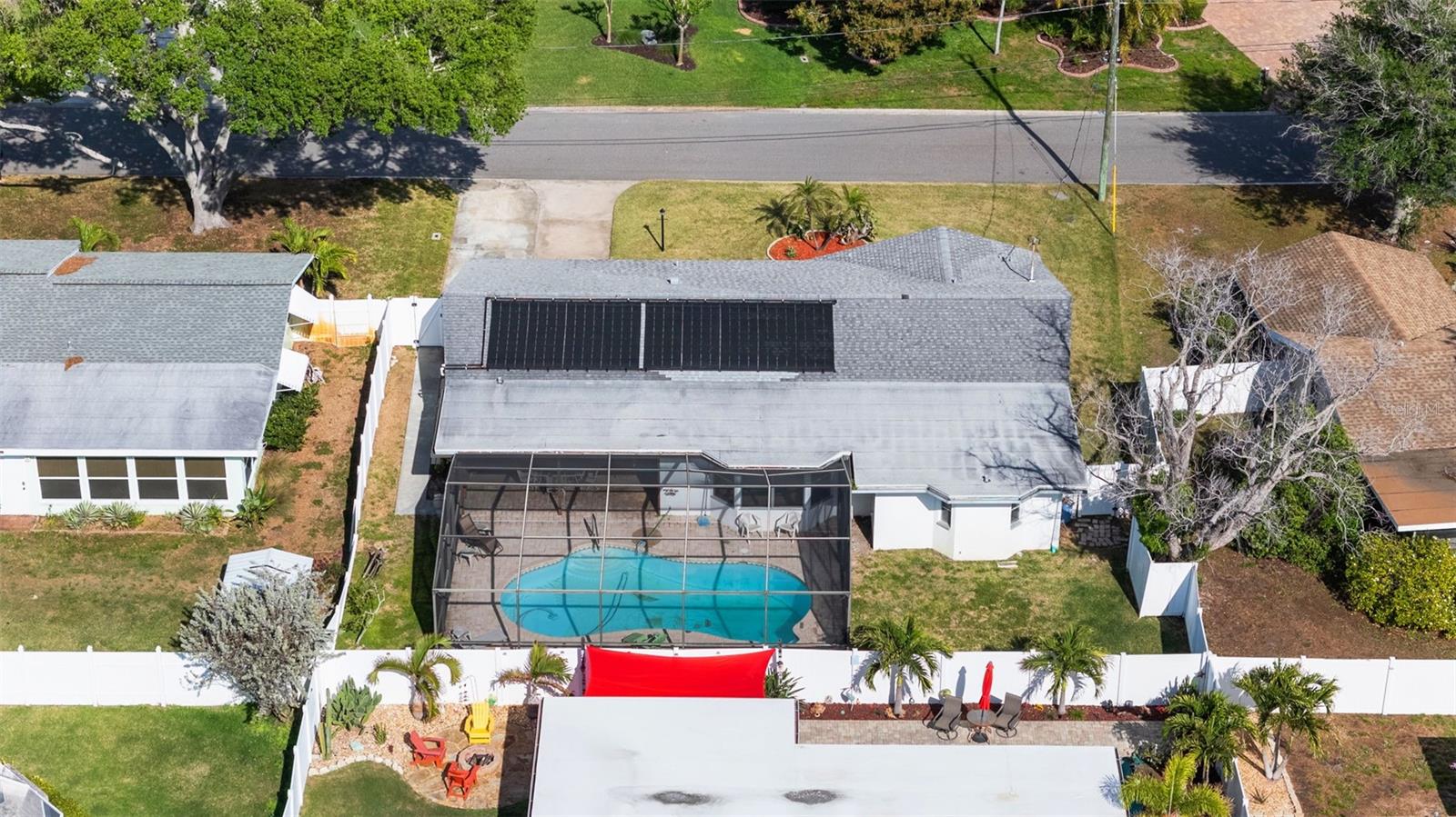 Drone Capturing Pool & Solar Panels
