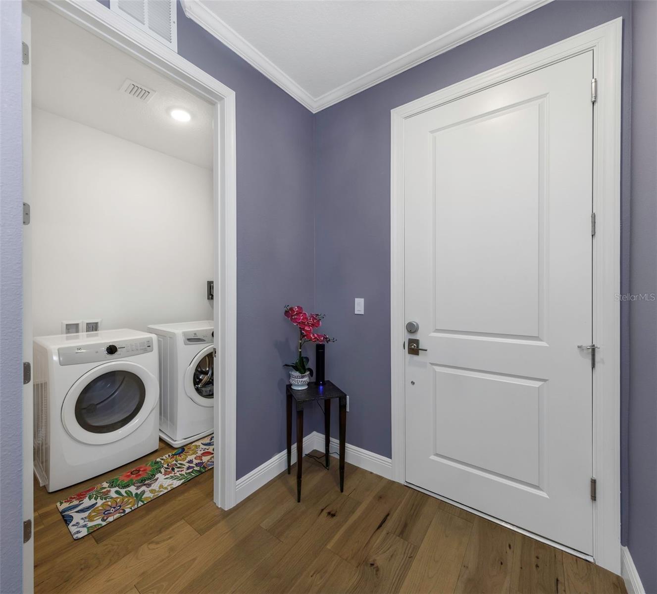 Laundry room near front door