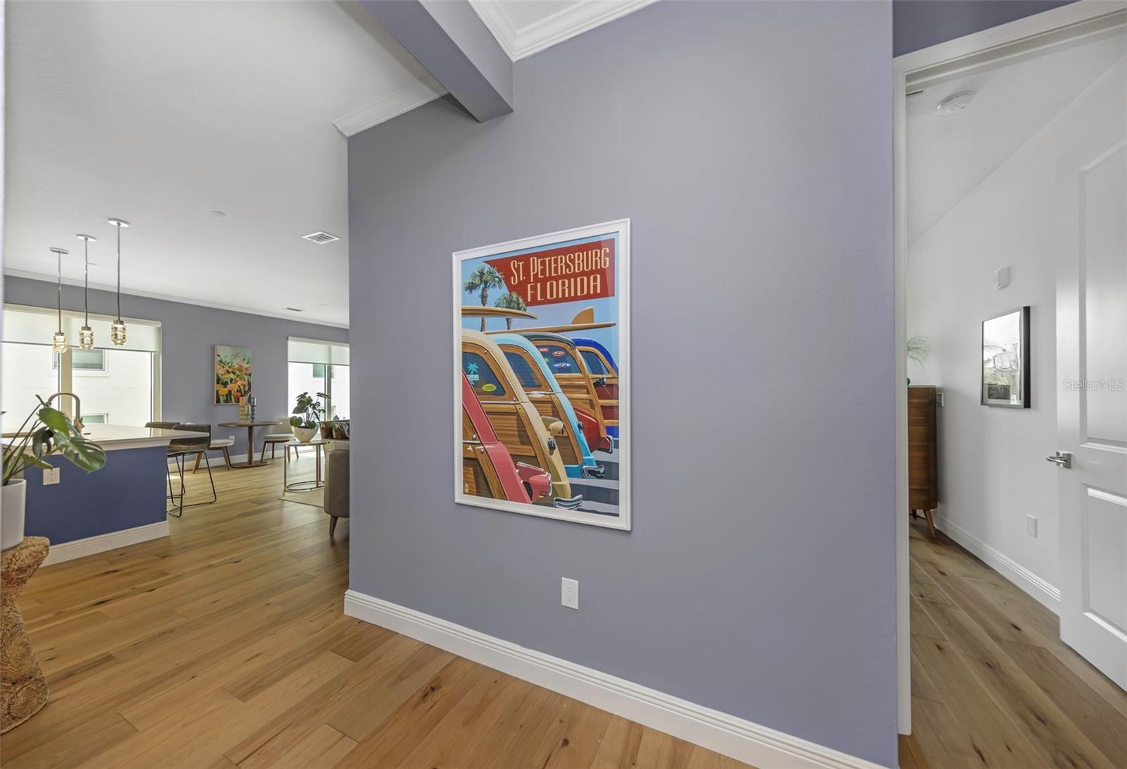 Living Room to the left, 2nd bed and primary to the right