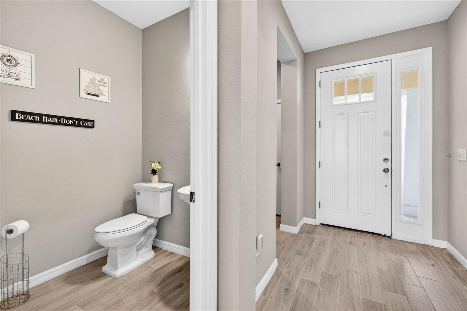 First floor guest half bath.