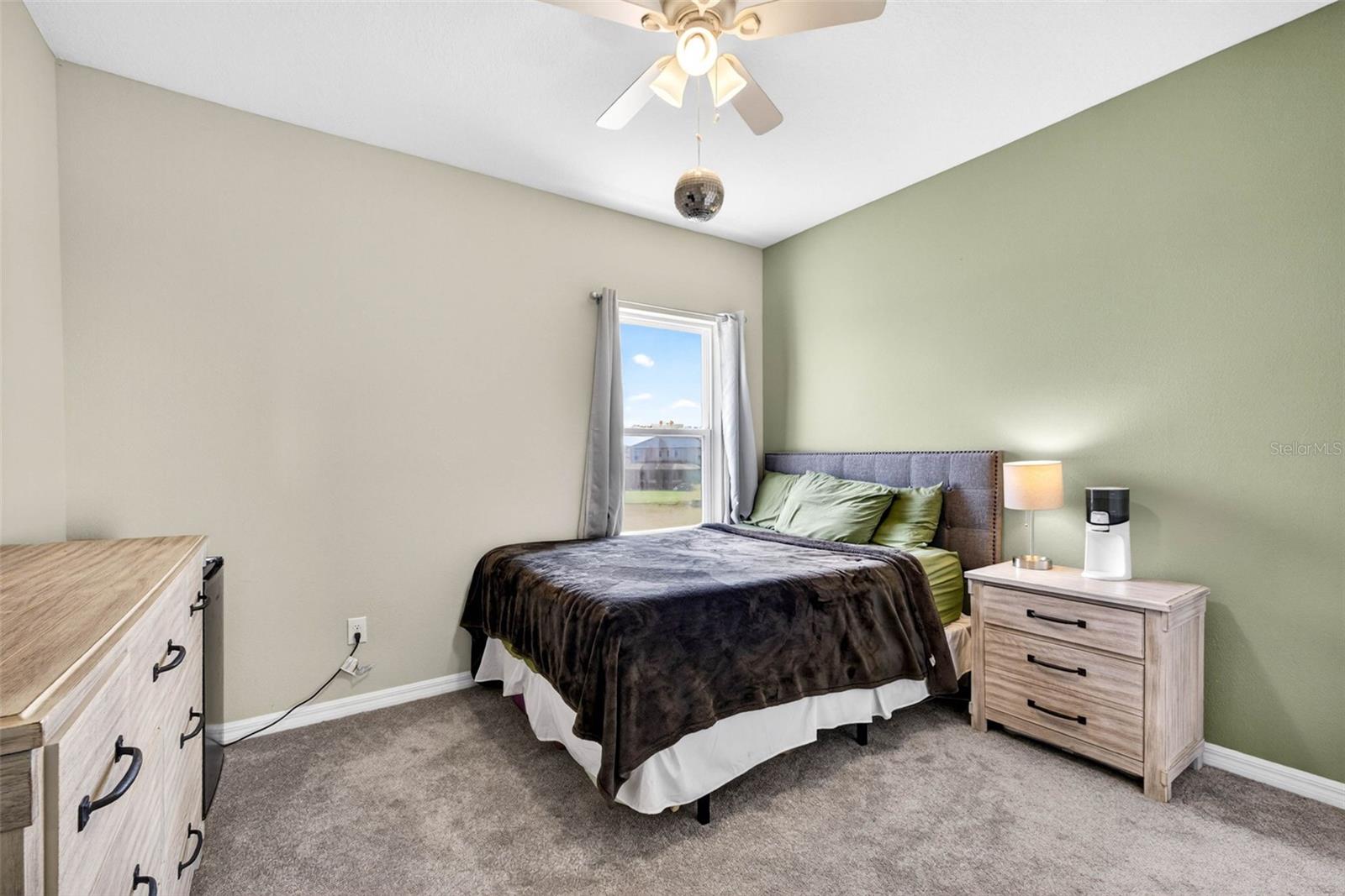 Bedroom off of the office.