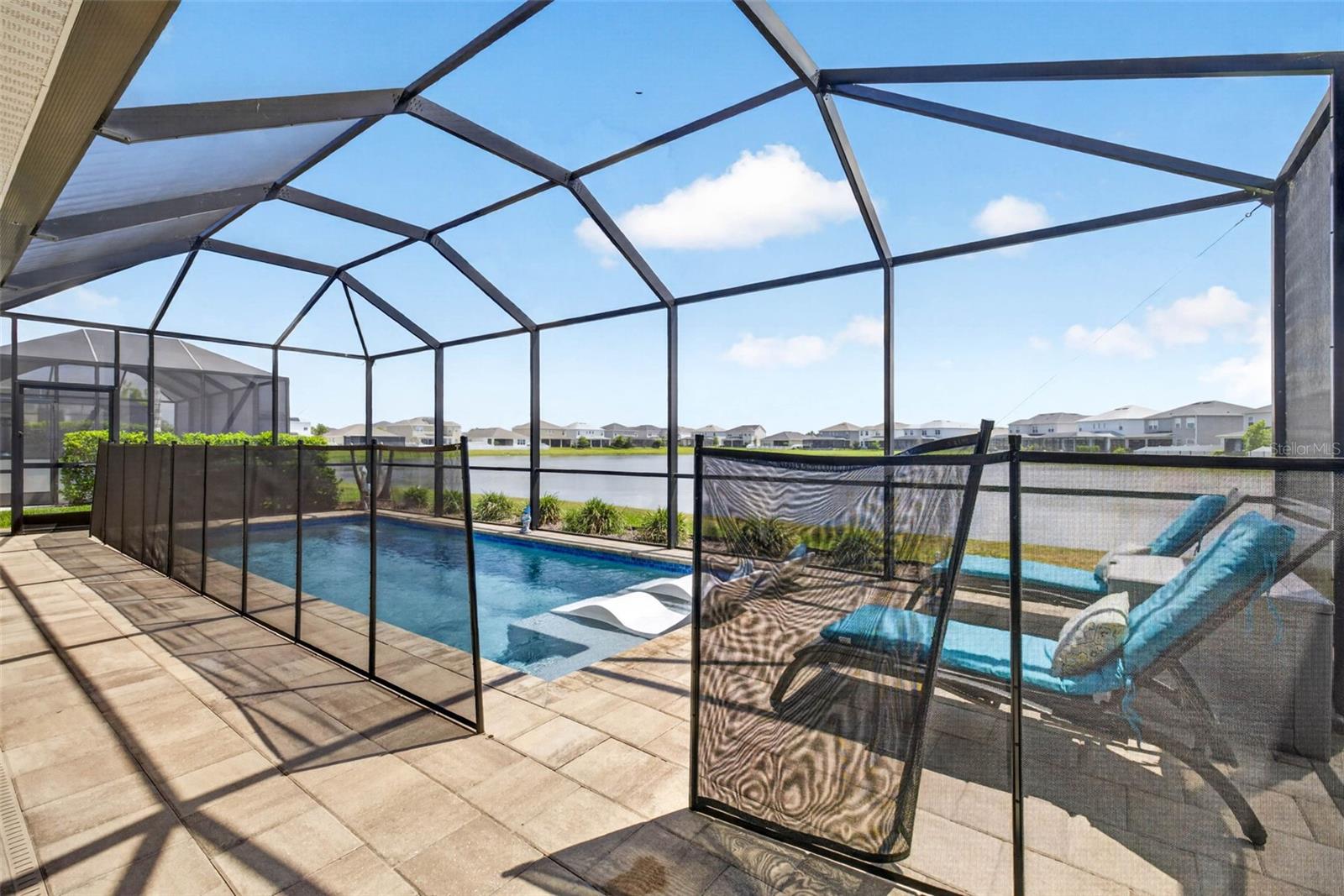 Pool has required safety fencing.