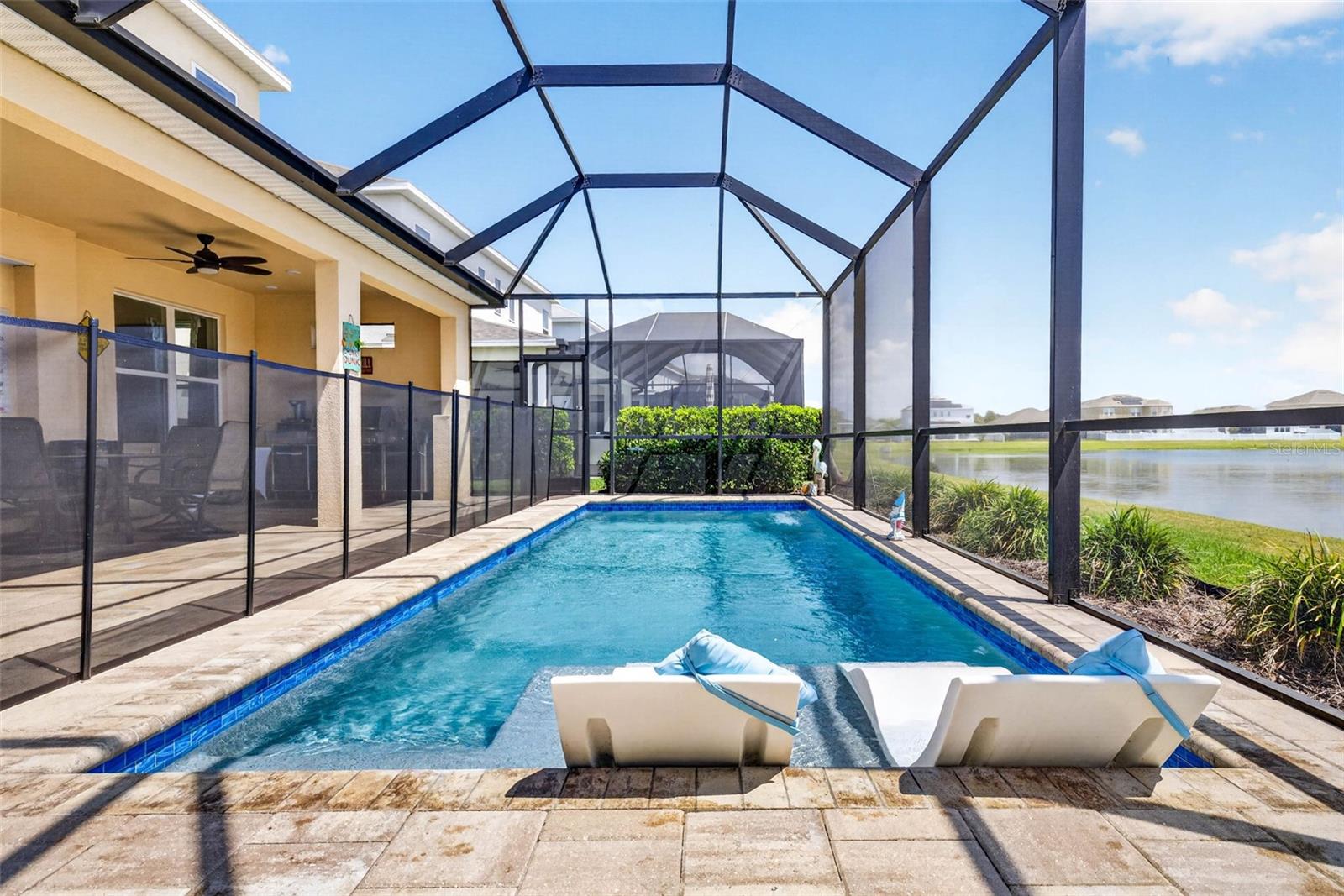 Sun deck on the pool