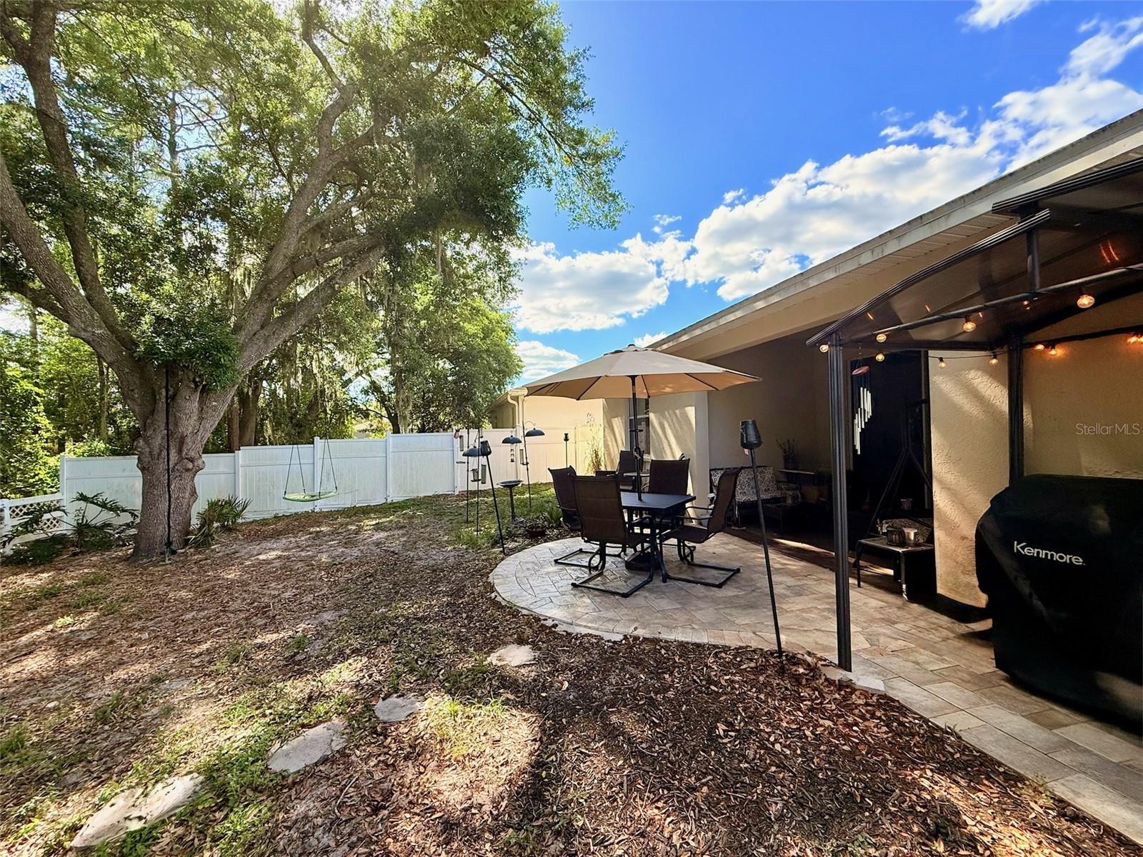 Fenced Yard with Mature Shade Trees