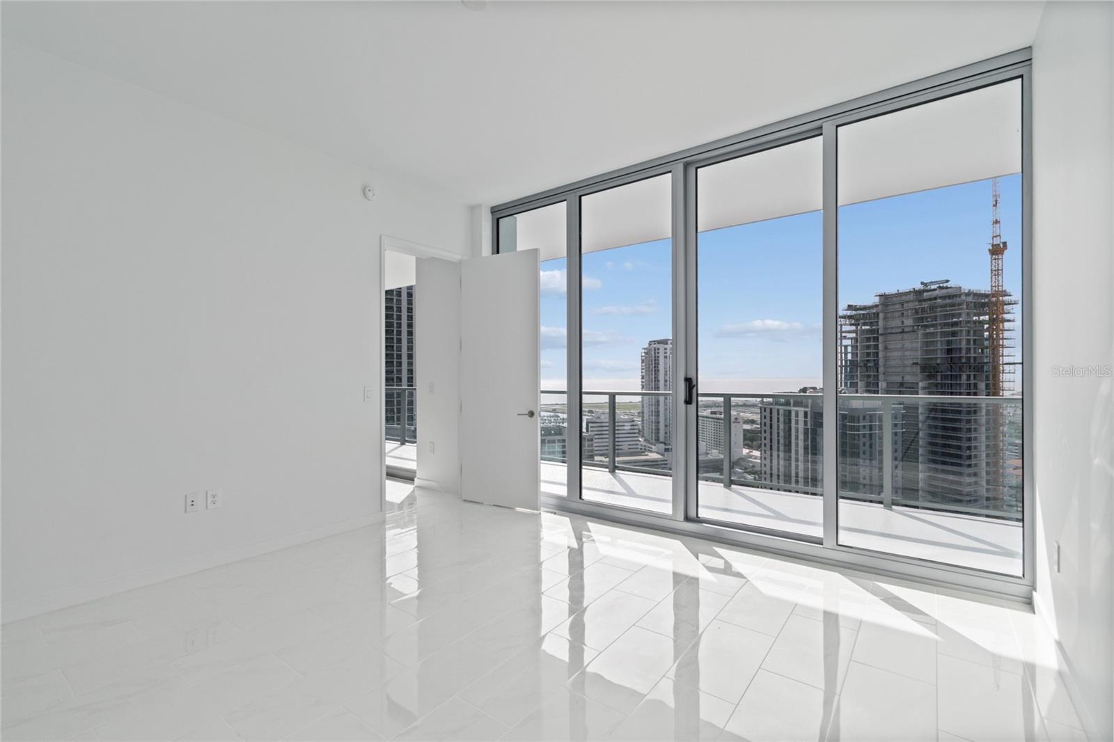 Guest suite sliders also pre-wired for electric blinds