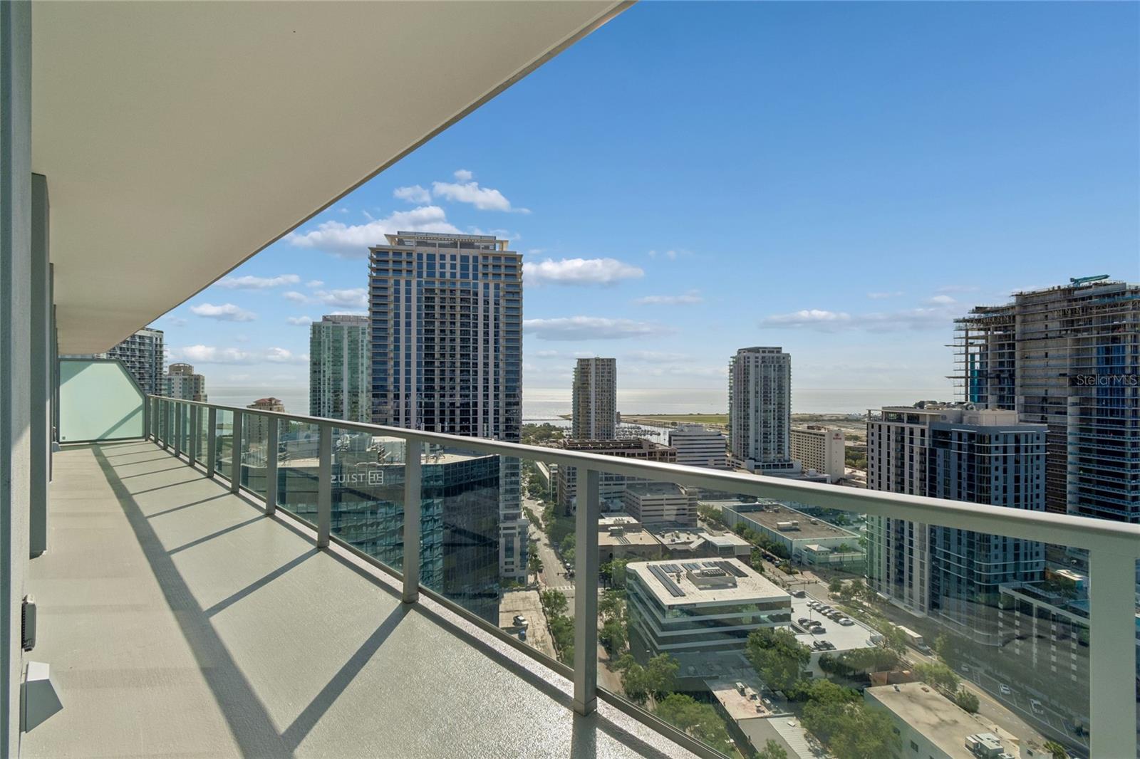 Views all the way to the bay