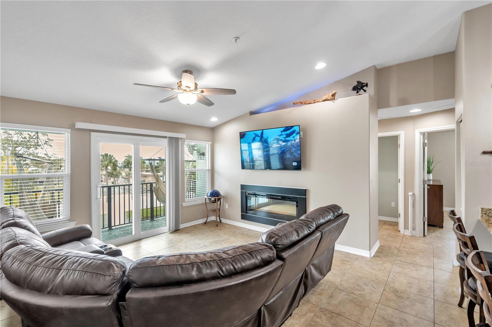 Living Room /Balcony door staged for photos