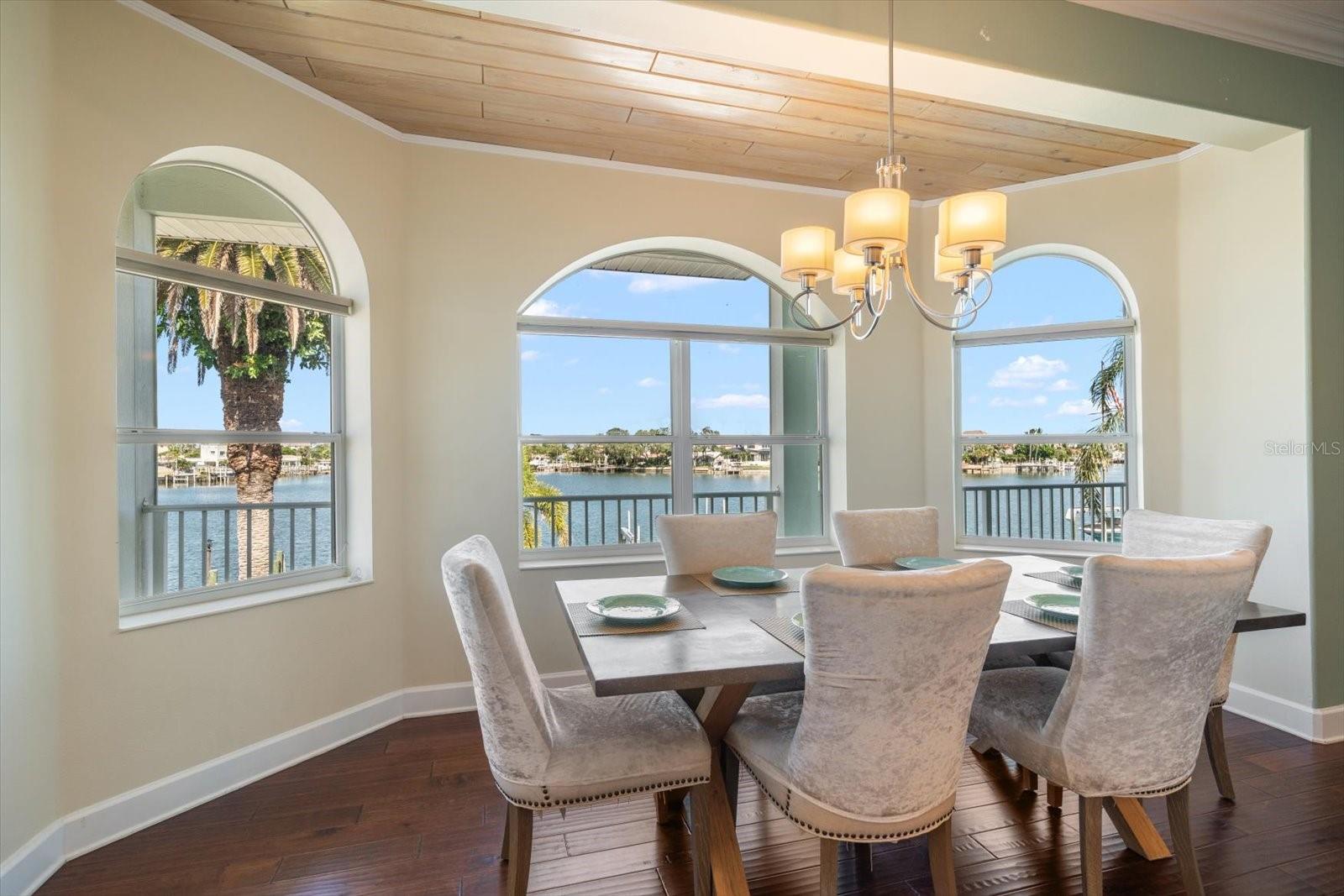 Dining area with captivating VIEWS