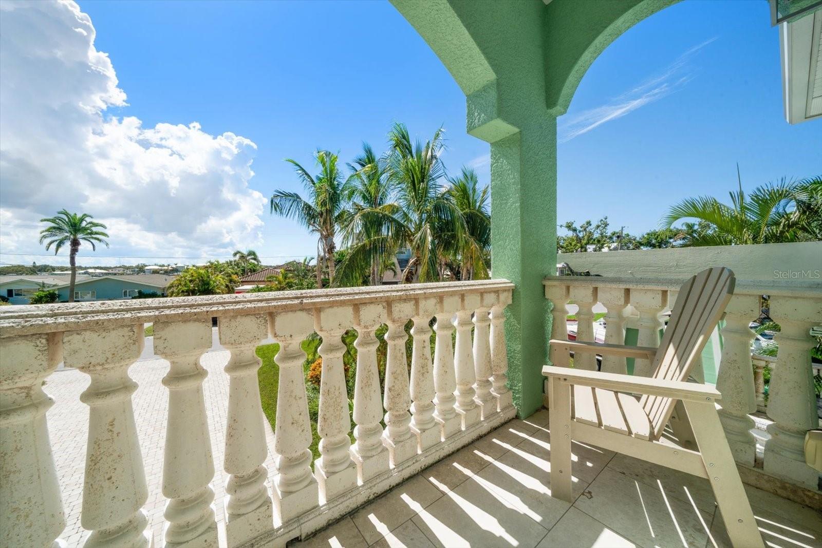 Private terrace off of guest bedroom