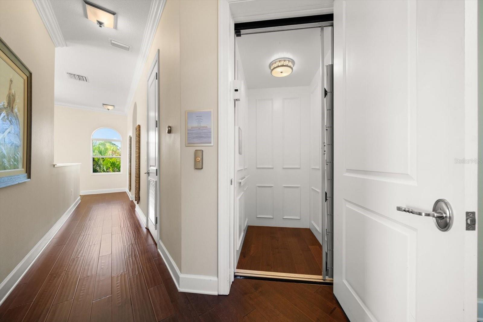 Elevator services all levels.