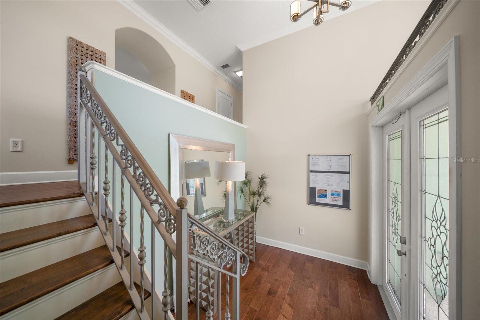 Attractive finishes provide a refined living experience from glass double doors to decorative iron railings and high-end furnishings.