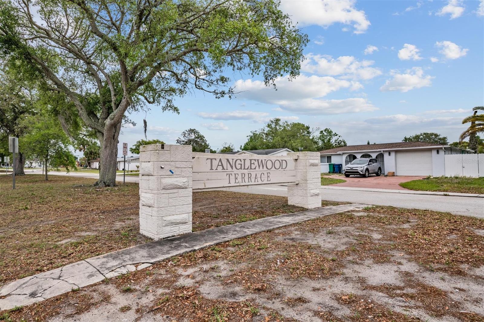 Entrance into the NO HOA, NO DEED RESTRICTION, NO FLOOD, LOW TAXEs community.