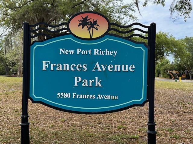 Nearby Park with a playground and pavilions