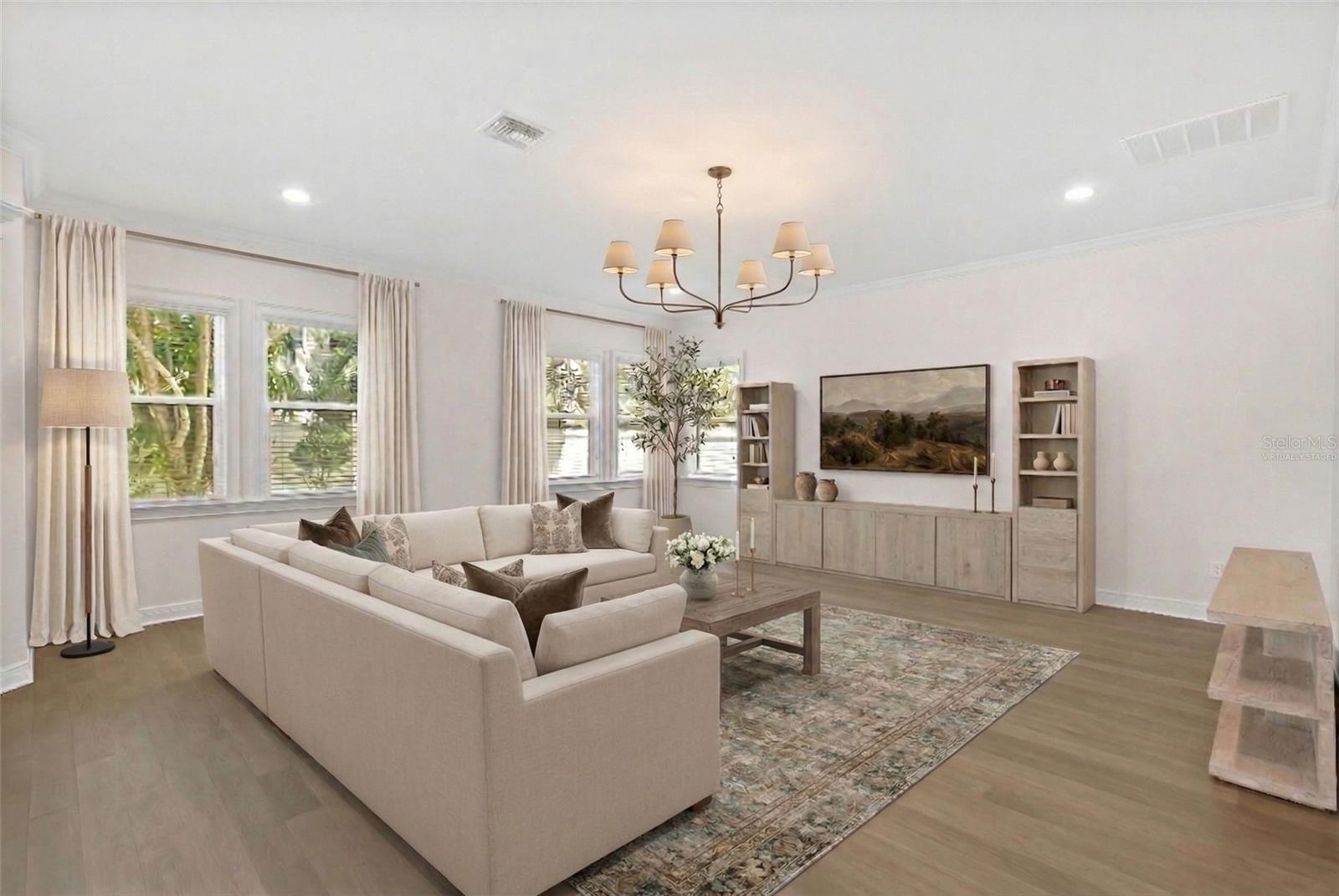 Virtually Staged Living Room