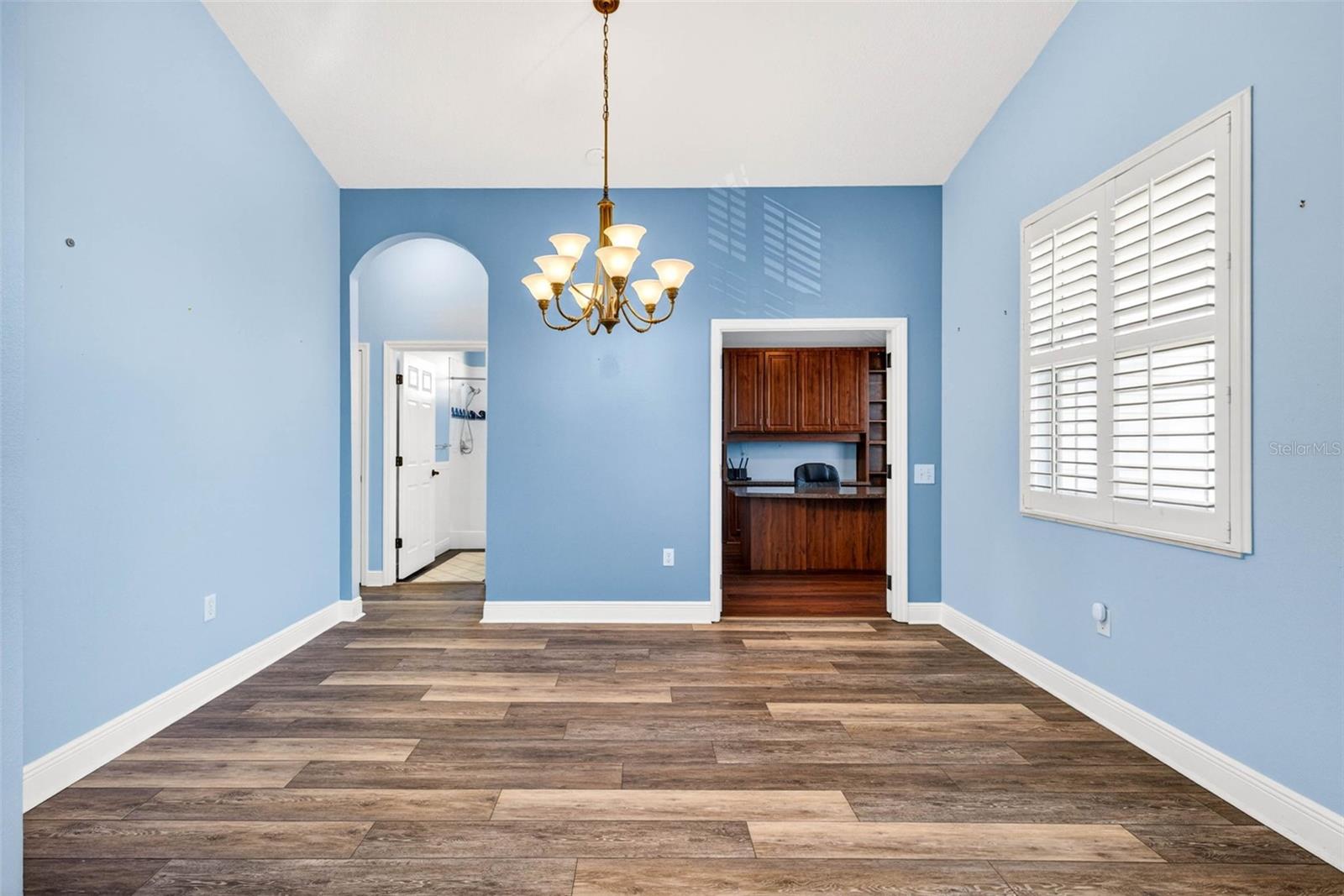 Dining room looking towards living room.
