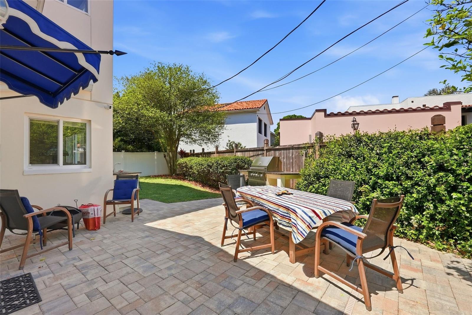 Viking gas grill and outside sink